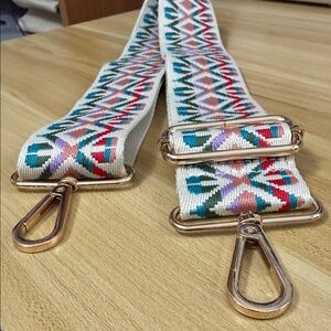 Colorful Geometric Pattern Bag Strap